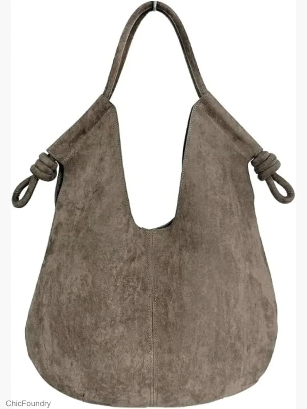 Large Faux Suede Hobo Bag Women Tote Shoulder Purse Travel Work